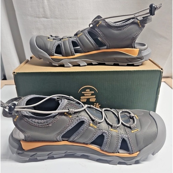 Kamik Shoes - Kamik Cleansport Syros Charcoal women Sz 7M closed Toe sandals anti‎ odor vegan